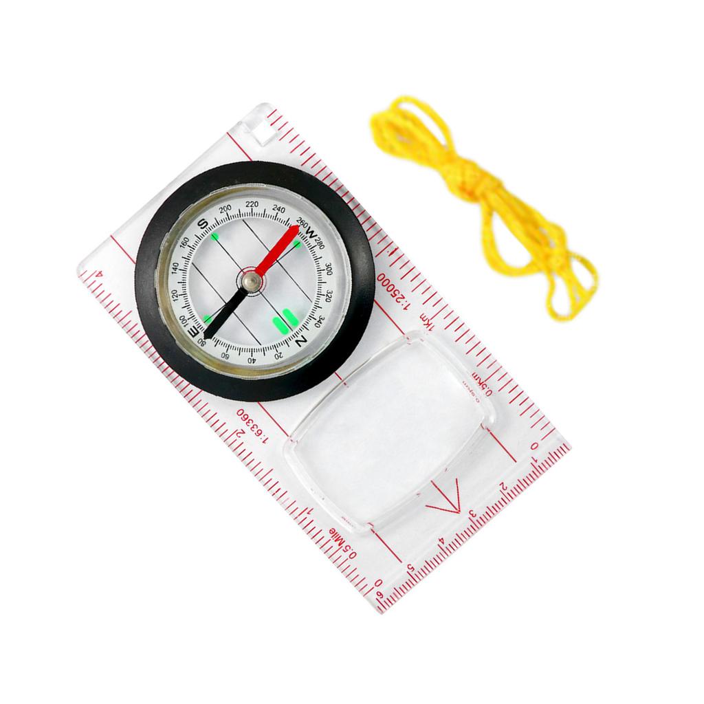 Régua Bússola Multifuncional para Leitura de Mapas Mochilão Camping Orientação Bússolas Sobrevivência Bússolas de Navegação