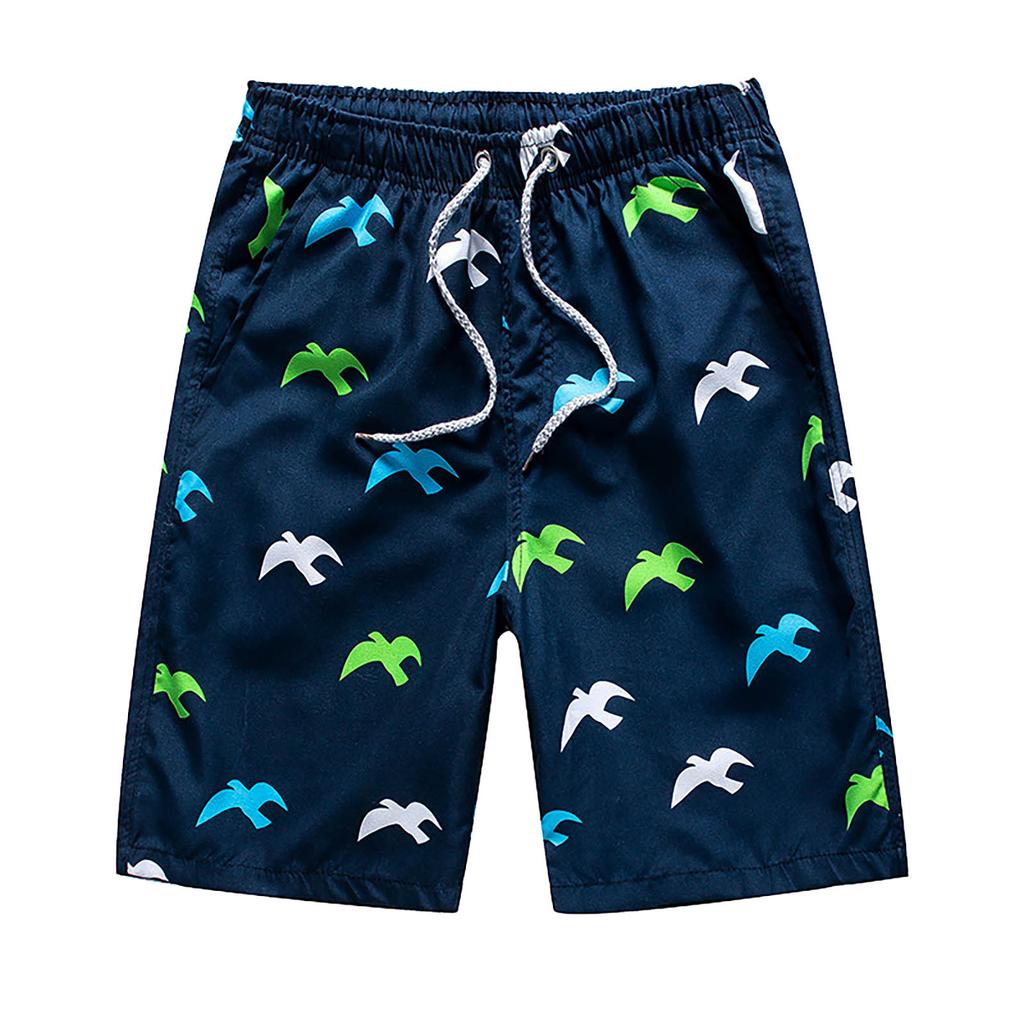 Men's Swim Trunks Quick Dry Beach Surfing Running Swimming Drawstring Shorts