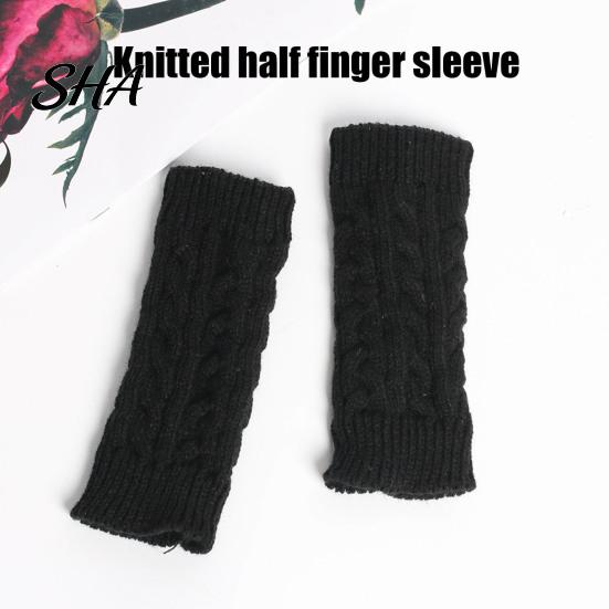 Stylish Fall Layering Sleeves Women Ribbed Wrist Arm Warmers, Stretchy Cable Knitted Fingerless Gloves, Versatile Covers for Driving Soft Warm Mitten,
