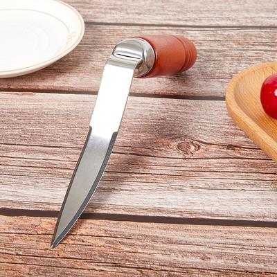 Coconut Meat Remover Stainless Steel Wood Handle Manual Removal Hole Opener