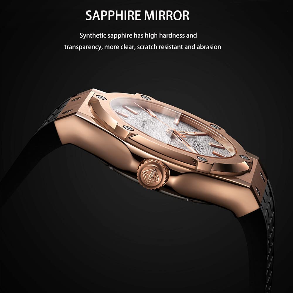 HAOFA Watch Automatic Mechanical Date 316L Stainless Steel Water Pressure 50m Sapphire Mirror Stylish Popular Men's