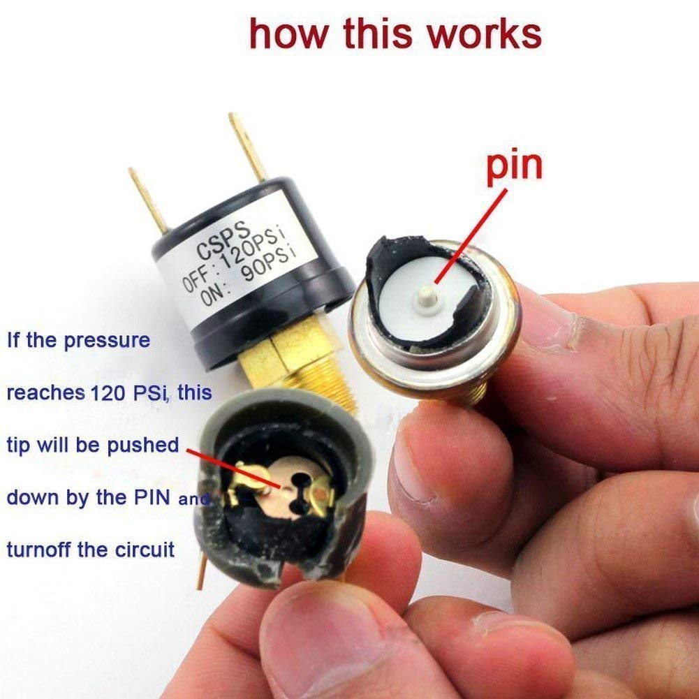 90-120 PSI Heavy Duty Air Compressor Pressure Control Switch Valve