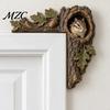Decoratieve Planken en Schoorsteenmantel Ornamenten Eekhoorn Boomhol Deur Topper, Eekhoorn Uil Houten Frame Bord, Grillige Handgemaakte Houtkunst Dieren Hoek