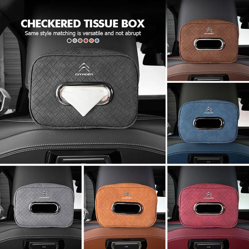 Car Tissue Box Center Console Armrest Backseat With Fix Strap For Citroen Grand Berlingo Jumper Celysee Xsara Picasso Aircross aik256
