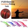 Squid Jigs Saltwater Saltwater Fishing Lures Double Hook Design Floating Bait Glow-in-The-Dark Realistic for Trolling Sea