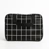 Black & White Waterproof Makeup Bag: Large Capacity Handheld Toiletry & Travel Storage
