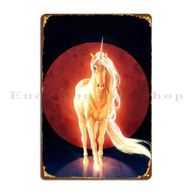 The Last Unicorn Metal Signs Garage Garage Funny Designs Mural Tin Sign Poster