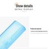 Simple White & Blue Plastic Eyeglass and Mirror Case for Reading and Myopia Glasses
