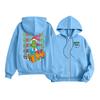 Kids Fashion Lightweight Long Sleeve Zipper Hoodie Christmas Printed Hoodie With Pockets