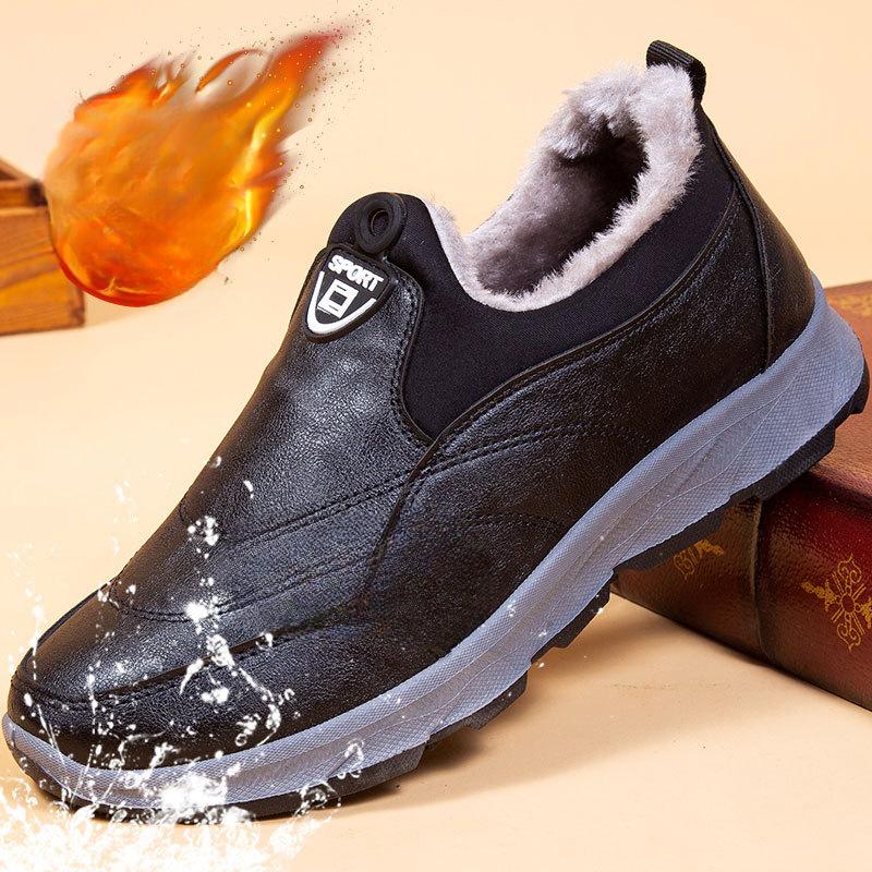 Cotton Shoes Fleece Thermal Cotton Boots Men's Waterproof Snow Boots
