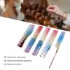 5pcs Space Aluminum Colorful Gradient Haircut Comb Salon Hairdressing Comb Styling Tool