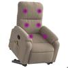 VidaXL Reclining Massage Armchair Taupe Microfiber Fabric 3204936