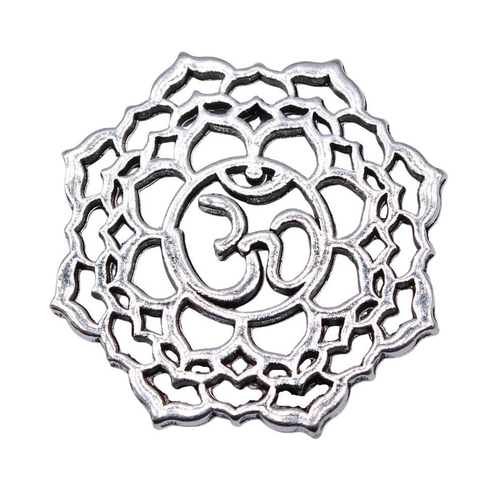 Om Lotus Charms Sports Pendants For Spiritual Yoga Themed Jewelry