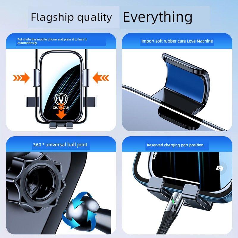 13-24 Changan Cs75plus Car Bracket Special Modification Second Generation Third Generation Wireless Charging Navigation Frame 1