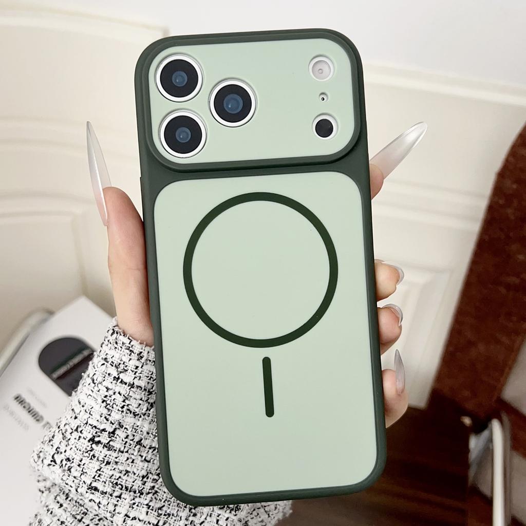 For iPhone 17 Pro Max Case Compatible with MagSafe Dual Color Skin Touch TPU PC Shockproof Phone Cover