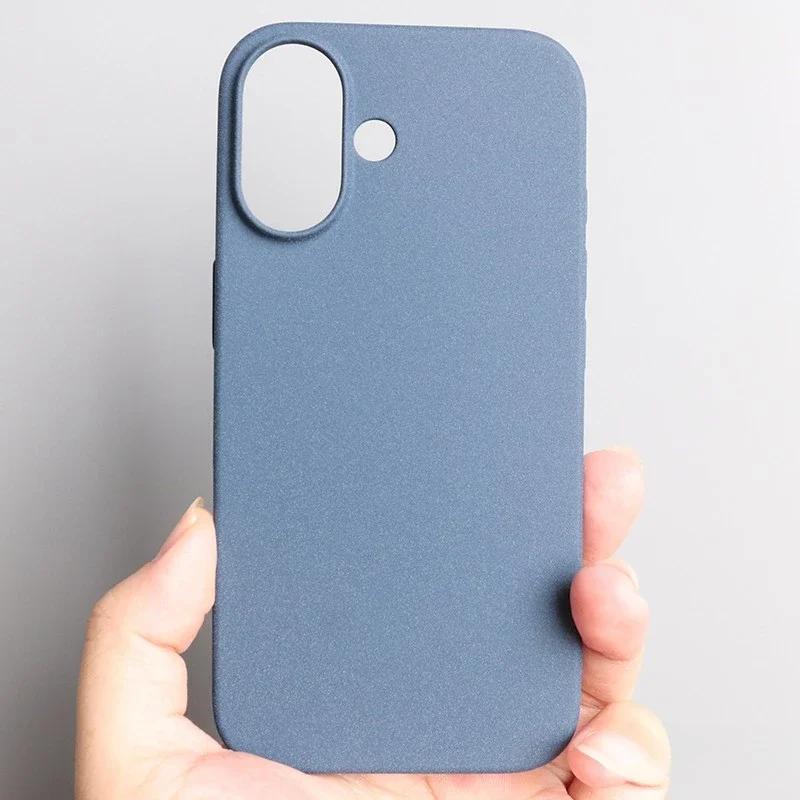 Ultra Thin Sandstone Matte Soft Case for Iphone 17 16 Pro Max 13 Pro 14 15 Plus Shockproof Silicone Bumper Cover Iphone 16 Plus
