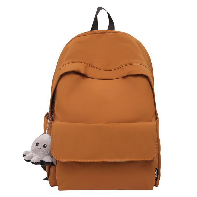 Mochila Leve de Grande Capacidade Unissex para Estudantes: Cor Sólida Simples, Cabe em Laptops, Perfeito para a Faculdade e o Ensino Médio.
