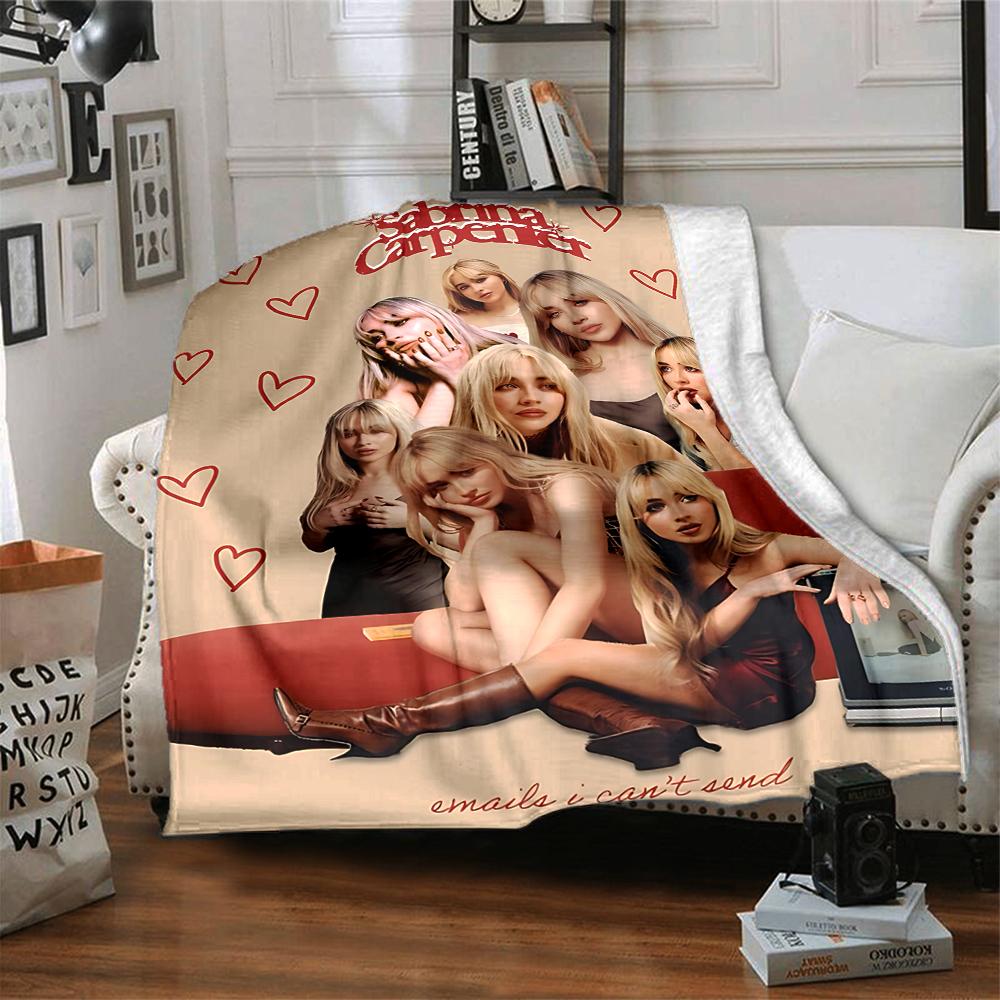 Sabrina Carpenter'S Heartfelt Notes Blanket Soft Throw Blanket For Home Bedroom Bed Sofa Travel Office Solid Christmas Blanket