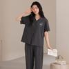 Short-sleeved Long Pants Pajamas Women's Senior Sense 1011 New Summer Pure Cotton Loungewear Women Can Wear Summer Suits