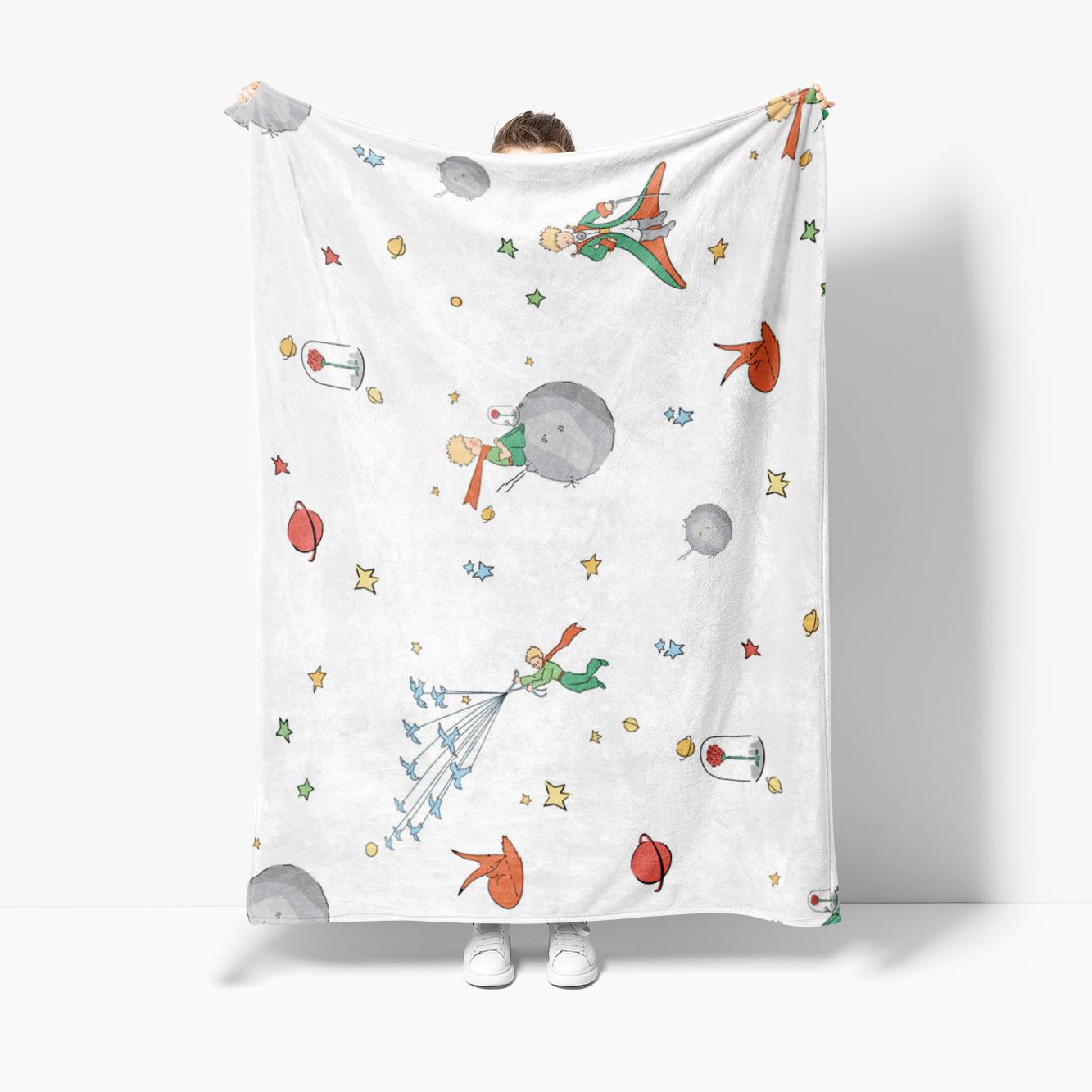 

The Little Prince Decorative Sofa Blankets Throw Blanket Comfortable Blanket for Beds Sofa Home Bedroom Car Plush Blanket 75x90cm