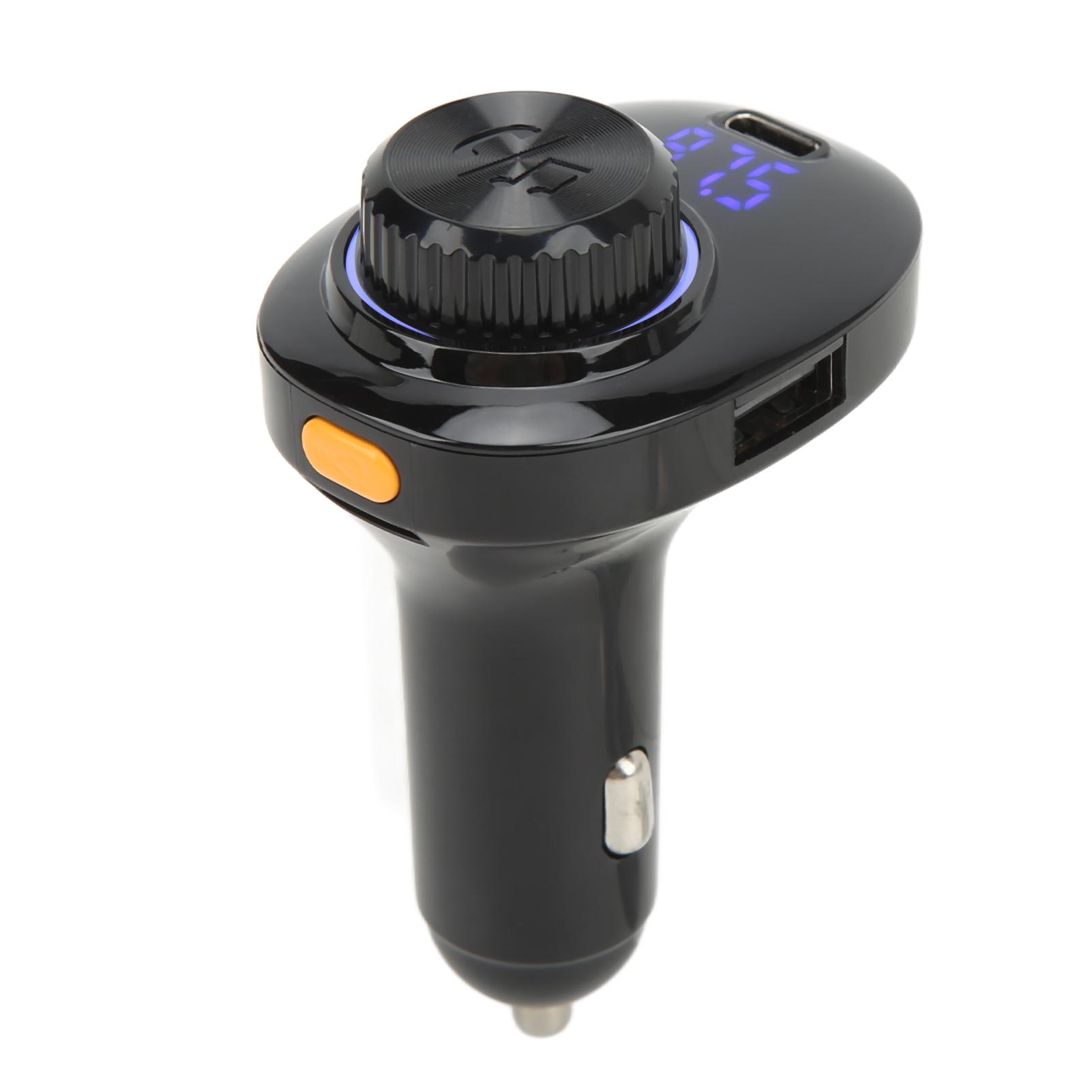 

Bluetooth 5.0 FM Transmitter 87.5‑108.0MHz Music Adapter PD3.0 QC3.0 Fast Charger Type C Port