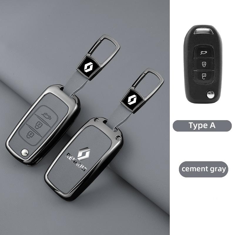 2026 Hot For Renault Interior Stickers Zinc Alloy Car Key Case Cover Shell For Renault Koleos Captur Kadjar Megane Clio Talisman