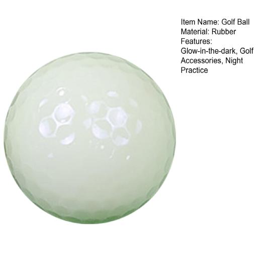 Glow-in-the-dark Golf Ball, Night Practice Fluorescent Golf Ball, Long Lasting Luminous Standard Golf Ball for Night Play, Golf Accessories
