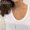 eManco European & American Multi-layer Gold Plated Stainless Steel Necklace - Fashionable Titanium Steel Jewelry.
