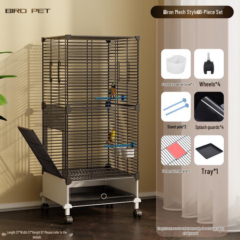 Luxury Large Bird Cage for Cockatiels, Budgerigars, Parrots with Breeding Box