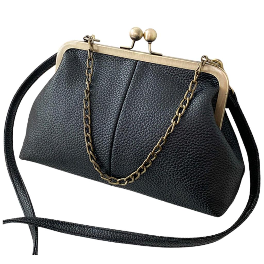 Purse handbag shoulder bag PU leather purse [VEROMAN] (black)