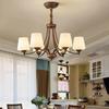 Retro French Iron and Glass Chandelier for Living, Dining, or Bedroom