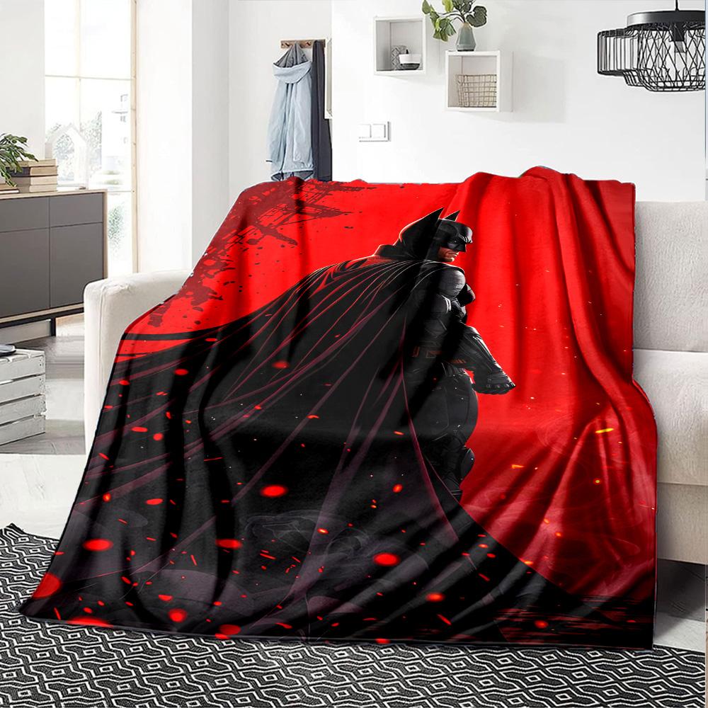 Yellow Batman Blanket Warmthful Decor Perfect for Bed Chair Office Chair for All Seasons Warmthful Decor Unique Gift for Family and Friends Camping