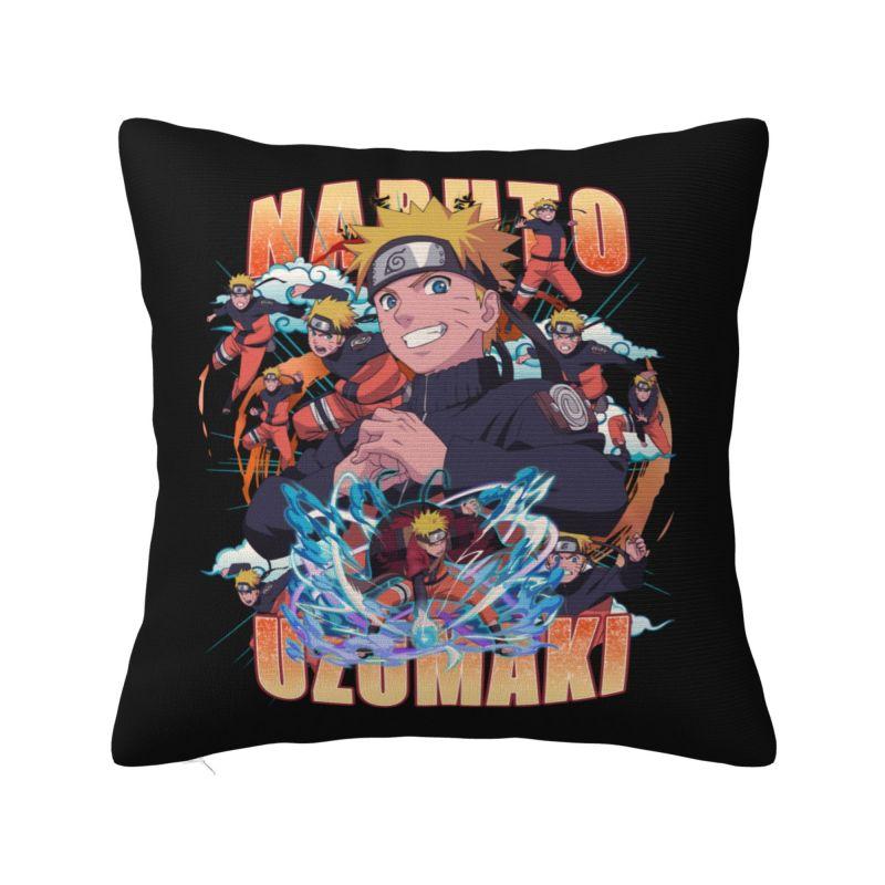 Custom Nordic Uzumaki Anime Cushion Cover Polyester Harajuku Manga Pillow Case