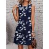 Women's Floral Print Round Neck Dress