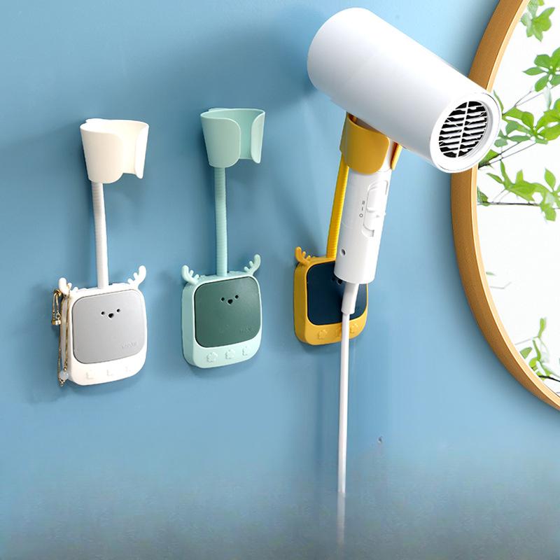 Suport Uscător de Păr Rack Baie Conductă Aer Rack Universal Fără Găurire Rack Agățat Persoană Leneșă Nu Este Nevoie Să Țineți Suportul Uscătorului de Păr cu Mâna
