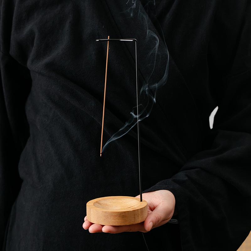 Zen Style Inverted Incense Burner Holder with Green Pomelo Scent for Indoor Use - Sandalwood & Agarwood Decoration