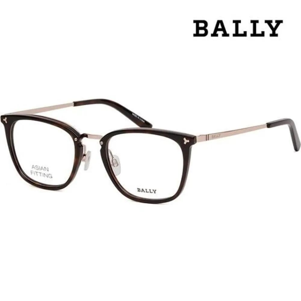 [Bally] Eyeglass Frames BY5037D 056 Men s & Women s Square Horn-rimmed Frames
