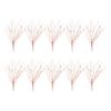10pcs Textured Plastic Stems Glittering Christmas Picks Artficial Flower Leave Spring Festival Decoration