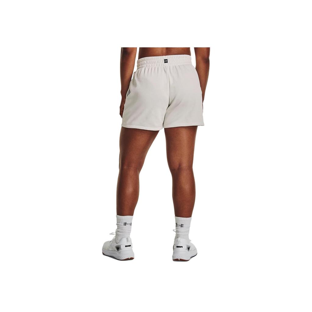 Under Armour Project Rock Johnson Everyday Letter Animal Embroidery Lace-Up Straight Leg Shorts Women Shorts Clay-White 1380189-114