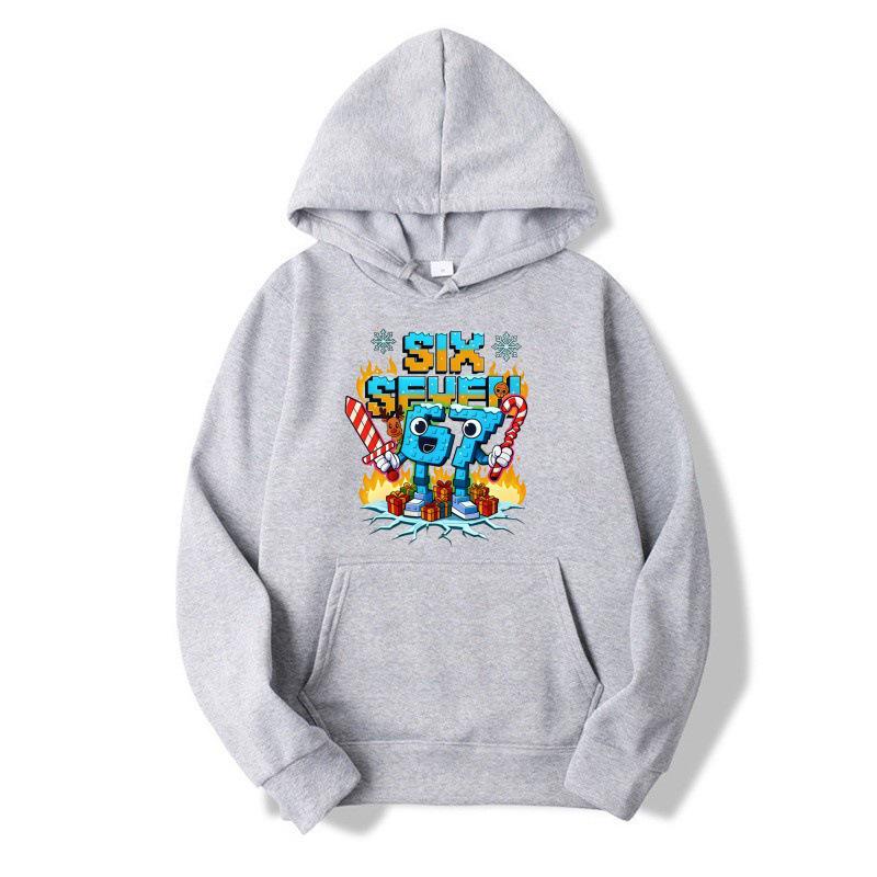 2025 Kids' Hooded Sweatshirt - New European & American Style, No. 67 Pattern, Autumn/Winter Fleece