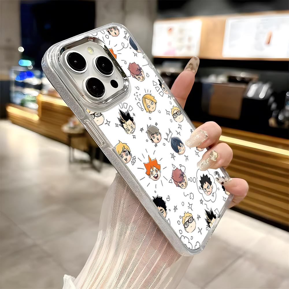 Cool Anime H-Haikyu!! Phone Case For Iphone 17 16 15 14 13 12 11 Pro Max Xr Air Plus Silicone Cover Silver Hard Shell Cover