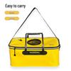 Durable Multifunctional Skylight Fishing Tackle Box: Folding Fish Bucket with Woven Texture for Portable Live Catch Storage.