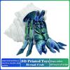 Articulated Hermit Crab 3D Printed Model Movable Joints Cool Desktop Creative Ornament Fun Home Room Decoration Crafts Artwork