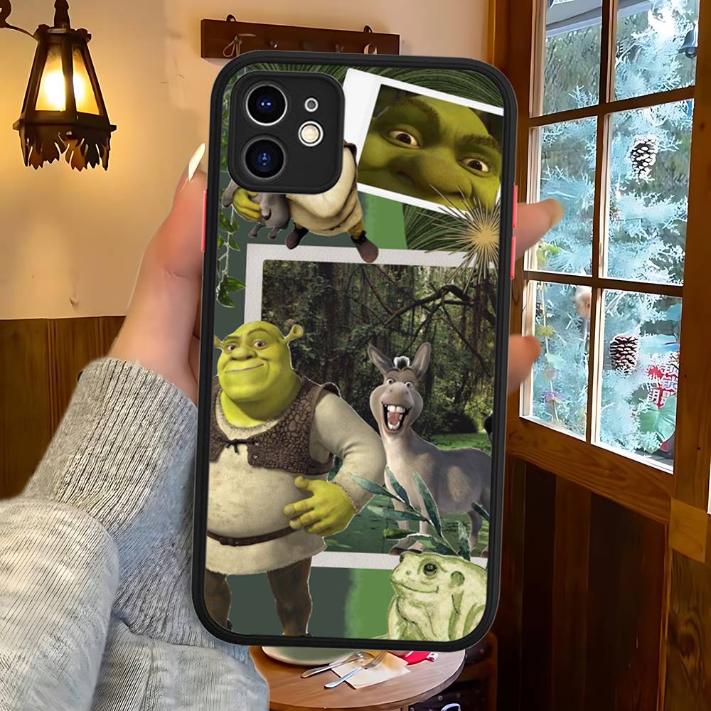 Classic Movie S-Shrek Matte Translucent Phone Case For Iphone 16 ProMax 15 14 13 12 11 X XS PRO Plus