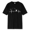 Cotton Oversize Tee Men Fishing Heartbeat Novelty Funny T Shirt Hip Hop Tshirt Streetwear T-Shirt Harajuku Shirt Mens Shirt Male