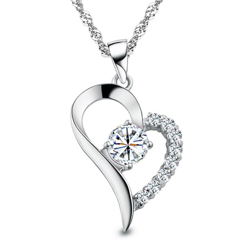 

Shi Hongyuan Elegant Heart s Kiss Diamond Necklace