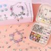 DO IT YOURSELF Beaded Bracelet Kit Featuring Storage Box Ideal for Girls Gift Idea Acrylic European Large Hole Beads Handmade Do It Yourself Jewelry