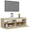 Moderne, Minimalistische TV-Schränke Mit LED-Beleuchtung Für Wohnzimmer Und Schlafzimmer, Aufbewahrungssideboards, 120x35x40 Cm