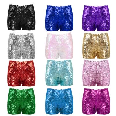 Mädchen-Tanz-Shorts, Gymnastik-Sport-Shorts, glitzernde Glitzer-Tumbling-Hose