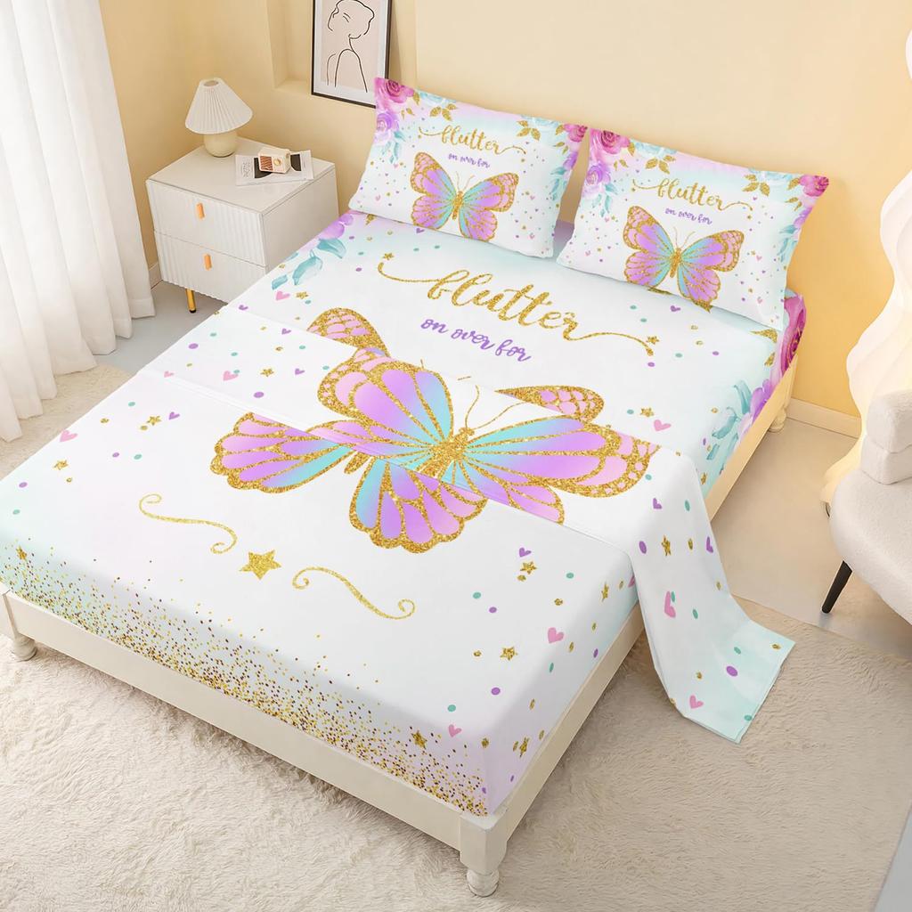 Excavator Mattress Bed Sheet Four-piece Set Boys Excavator Bedding Set Bedroom Room Decoration